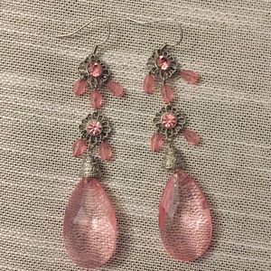 Gorgeous pink dangle earrings